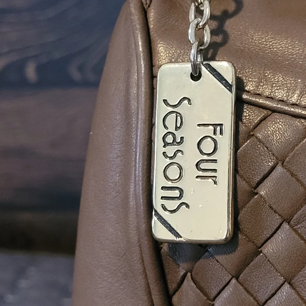 Four Seasons Handbags Women's Crossbody Brown Woven Leather Purse - Picture 2 of 12